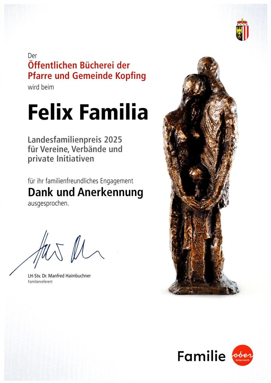 Urkunde Felix Familia