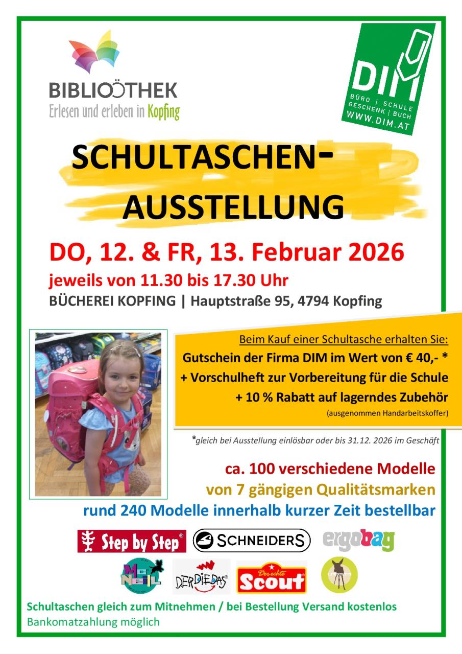 Schultaschenausstellung