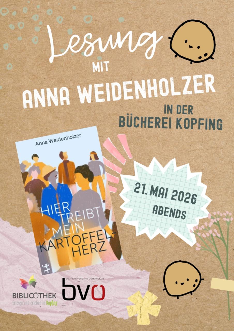 Flyer Lesung Anna Weidenholzer