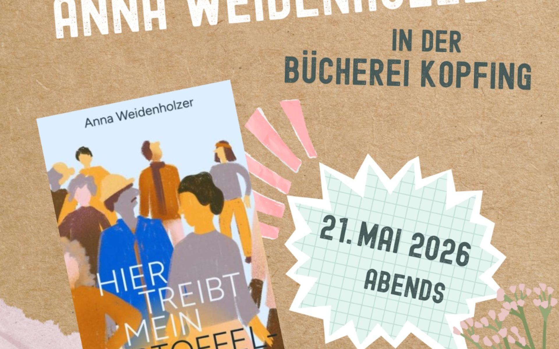 Flyer Lesung Anna Weidenholzer