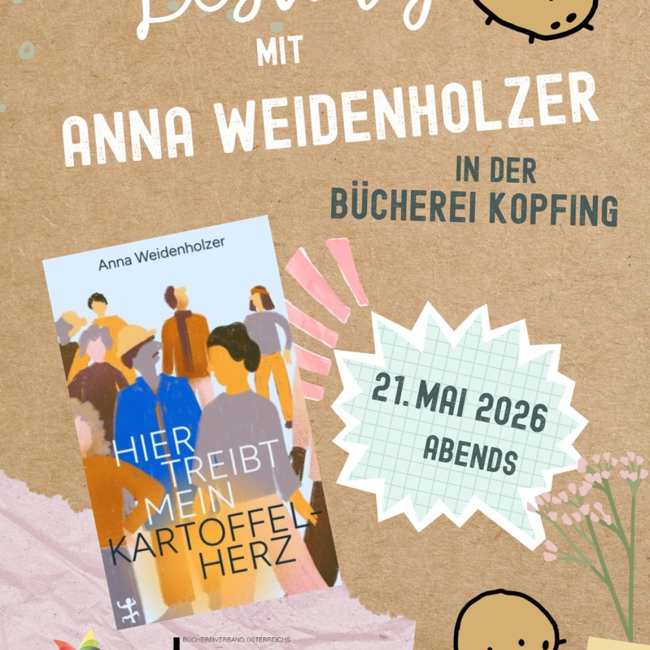 Flyer Lesung Anna Weidenholzer